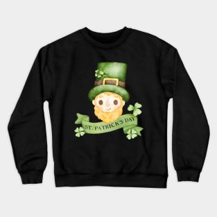 Happy Leprechaun with ginger beard. Happy St. Paddy's Day! Crewneck Sweatshirt